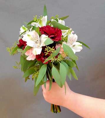 Designer's Choice Mixed Flowers Hand Held Bouquet from Bakanas Florist & Gifts, flower shop in Marlton, NJ